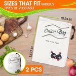 Load image into Gallery viewer, 2Pcs Potato and Onion Storage Bags Vegetable Storage Bags Onion Storage Bag Potato Storage Bag Onion and Potato Storage Bags Reusable Produce Bags Washable Storage for Onions and Potatoes