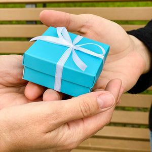 Tiny Magical Message in a Bottle Gift Idea Classy Inspirational Gifts for Him and Her Unique Presents for Women and Men (White Dandelion Make a Wish in Teal Gift Box)