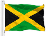 Load image into Gallery viewer, G128 Combo Pack: USA American Flag 3x5 Ft 150D Printed Stars &amp; Jamaica (Jamaican) Flag 3x5 Ft 150D Printed