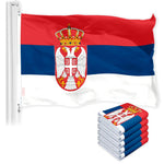 Load image into Gallery viewer, Serbia Serbian Flag 3x5 Ft 5Pack 150D Printed Polyester By G128