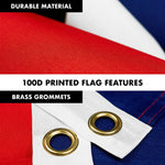 Load image into Gallery viewer, G128  6 Feet Tangle Free Spinning Flagpole (Black) Open Brass Grommets Printed 3x5 ft (Flag Included) Aluminum Flag Pole