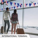 Load image into Gallery viewer, G128 American USA Pennant Banner  Flag 7 x 8 Inch, Full String 9.8 Feet  Printed 150D Polyester, Decorations For Bar, School, Festival Events Celebration (Total 10 PCS)