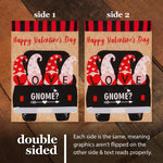 Load image into Gallery viewer, G128 Combo Pack: Garden Flag Stand Black 36 in x 16 in &amp; Garden Flag Happy Valentine's Day Decoration Love Four Gnomes in Truck 12x18 DoubleSided Burlap Fabric