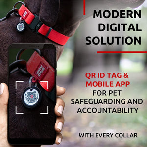 Red Waterproof Dog Collar  Size 12  19 inch x 1 inch Wide Metal Buckle