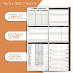 Load image into Gallery viewer, 2025 2026 HARDCOVER Leather Planner Weekly &amp; Monthly   6.5 * 8.5 Inches   Academic Planner Business Personal or Student   Pen Holder Thick Paper July 2025   June 2026 (Dark Brown)
