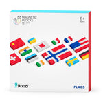 Load image into Gallery viewer, PIXIO Flags  111 Magnetic Blocks in 8 Colors  Free App