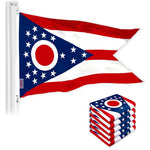 Load image into Gallery viewer, Ohio OH State Flag 3x5 Ft 5Pack 150D Printed Polyester By G128