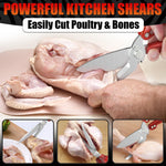 Load image into Gallery viewer, Heavy Duty Poultry Shears – Sharp Chicken Scissors with Non Slip Micro Serrated Blades Meat Cutting Scissors with Safety Lock – Multipurpose Kitchen Shears for Food Meat Fish Bone &amp; Food Prep