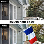 Load image into Gallery viewer, G128  6 Feet Tangle Free Spinning Flagpole (White) France Brass Grommets Printed 3x5 ft (Flag Included) Aluminum Flag Pole