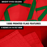 Load image into Gallery viewer, G128 Combo Pack: 6 Feet Tangle Free Spinning Flagpole (Silver) Morocco Moroccan Flag 3x5 ft Printed 150D Brass Grommets (Flag Included) Aluminum Flag Pole