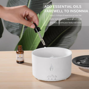 Volcano Diffuser for Essential Oils Aromatherapy Humidifier Auto Shut Off White