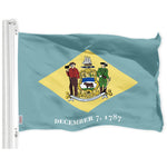 Load image into Gallery viewer, G128 Delaware DE State Flag  3x5 Ft  LiteWeave Pro Series Printed 150D Polyester  Indoor/Outdoor, Vibrant Colors, Brass Grommets, Thicker and More Durable Than 100D 75D Polyester