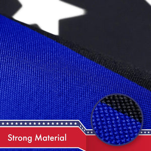 Thin Blue Line American Flag 3x5 Ft 10Pack Printed 150D Polyester By G128