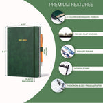 Load image into Gallery viewer, 2025 2026 HARDCOVER Leather Planner Weekly &amp; Monthly   6.5 * 8.5 Inches   Academic Planner Business Personal or Student   Pen Holder Thick Paper July 2025   June 2026 (Dark Green)
