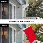 Load image into Gallery viewer, G128 Combo Pack: 5 Ft Tangle Free Aluminum Spinning Flagpole (White) &amp; Solid Red Color Flag 2.5x4 Ft, LiteWeave Pro Series Printed 150D Polyester  Pole with Flag Included