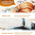 Load image into Gallery viewer, G128 Combo Pack: Garden Flag Stand Black 36 in x 16 in &amp; Garden Flag Fall Decoration Autumn Blessings Pumpkins and Flower Vases 12x18 DoubleSided Blockout Fabric
