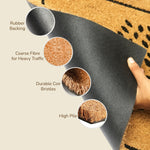 Load image into Gallery viewer, Coco Coir Door Mat Welcome Mat with Tree Print Beige 30x17x0.6