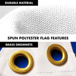 Load image into Gallery viewer, G128 Combo Pack: 5 Ft Tangle Free Spinning Flagpole (Silver) &amp; Christian Flag 2.5x4 Ft Embroidered 220GSM Spun Polyester, Brass Grommets (Flag Included) Aluminum Flag Pole