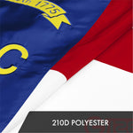 Load image into Gallery viewer, G128 5 Pack: North Carolina State Flag  2x3 Ft  ToughWeave Series Embroidered 300D Polyester  Embroidered Design, Indoor/Outdoor, Brass Grommets