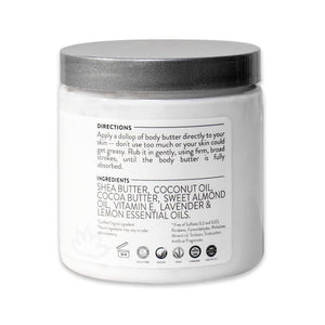 White Ginger Amber Scent Organic Whipped Body Butter Vegan 24 Hr Hydration 8 oz