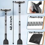 Load image into Gallery viewer, Tra42.4 inch Extendable Snow Brush Mini Snow Shovel Ice Scraper for Car Windshield with Foam Grip for Cars SUV Trucks Detachable ar Scraper No Scratch Heavy Duty Long Handle Ice Remover