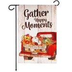 Load image into Gallery viewer, G128 Garden Flag Gather Happy Moments Flower Truck  12x18 Inch  Printed Blockout Polyester  Fall Decoration