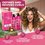 Load image into Gallery viewer, Curly Shampoo and Conditioner Set Sulfate Free 14 Fl Oz Set of 2 Moisturizing Formula Deep Treatment for Curly and Permed Hair Women and Men