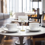 Load image into Gallery viewer, 10 Pack Table Number Holders for Wedding   Gold Place Card Holder   Table Sign Holders   Picture   Photo Holders for Tables   Mini Table Number Stands Gold   Small Gold Table Number Holders Clip Stand
