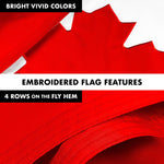 Load image into Gallery viewer, G128 Combo Pack: 5 Ft Tangle Free Aluminum Spinning Flagpole (Silver) &amp; Canada Canadian Flag 2.5x4 Ft, Double ToughWeave Series Double Sided Embroidered 210D Polyester  Pole with Flag Included