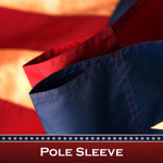 Load image into Gallery viewer, 3 Pack: American USA TeaStained Flag 1x1.5 Ft ToughWeave Pro Series Pole Sleeve Embroidered 420D Polyester  Embroidered Stars
