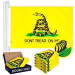 Load image into Gallery viewer, Gadsden Don't Tread on Me Flag 2x3FT 5Pack Doublesided Embroidered Polyester By G128