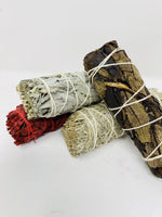 Load image into Gallery viewer, Variety Pack of White Sage Black Sage Blue Sage and Red Sage (Dragon Blood)
