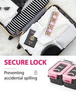 Load image into Gallery viewer, Weekly Pill Organizer 1 time a Day Pill Box 7 Day with Enhanced Waterproof Seal Pink Large compartments Hold Big Vitamins &amp; Supplements Upgraded Locking lids for Home &amp; Travel use Durable Hard case
