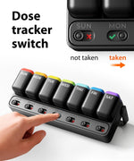 Load image into Gallery viewer, Weekly Pill Organizer 1 time a Day Pill Box 7 Day with Removable Daily Containers and Taken Not Taken Reminder for Easy Tracking Portable Case for Vitamins and Medication for Home and Travel