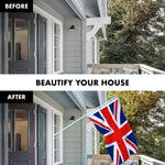 Load image into Gallery viewer, G128  6 Feet Tangle Free Spinning Flagpole (White) United Kingdom Brass Grommets Printed 3x5 ft (Flag Included) Aluminum Flag Pole