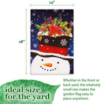 Load image into Gallery viewer, G128 Garden Flag Snowman with Festive Evergreen Top Hat  12x18 Inch  Printed Blockout Polyester  Christmas Decoration