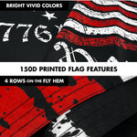 Load image into Gallery viewer, G128 Combo Pack: 6 Ft Tangle Free Aluminum Spinning Flagpole (Silver) &amp; We the People American Flag 3x5 Ft, LiteWeave Pro Series Printed 150D Polyester  Pole with Flag Included