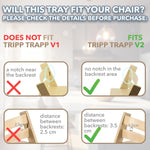 Load image into Gallery viewer, Replacement Tray and Cover for Stokke Tripp Trapp Highchair Combo of Matte White Tray Clear Cover for Easy Cleaning &amp; Strong Suction