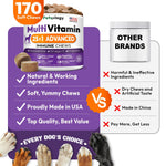 Load image into Gallery viewer, Dog Multivitamin Chewable Vitamins Supplements with Glucosamine 170 Chews Hip

