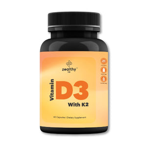Zealthy Life Vitamin D3 with K2 60 Capsules