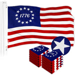 Load image into Gallery viewer, G128 10 Pack: Betsy Ross 1776 Flag  3x5 Ft  ToughWeave Series Embroidered 300D Polyester  Historical Flag, Embroidered Design, Indoor/Outdoor, Brass Grommets