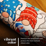 Load image into Gallery viewer, G128 Garden Flag Hello Winter Three Cozy Gnomes 12x18 Burlap Fabric