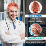 Load image into Gallery viewer, Orange Bouffant Caps 24 Inch Pack of 100 Non Woven Hair Caps with Elastic Band Breathable Disposable Polypropylene Hats Unisex Protective Hair Covers for Food Service