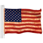 Load image into Gallery viewer, G128 Combo Pack: American USA TeaStained Flag 3x5 Ft &amp; Texas TeaStained Flag 3x5 Ft  Both LiteWeave Pro Series Printed 300D Polyester, Brass Grommets