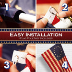 Load image into Gallery viewer, G128 10 Pack: Betsy Ross TeaStained Flag  2x3 Ft  ToughWeave Pro Series Pole Sleeve Embroidered 420D Polyester  Historical Flag, Embroidered Design, High Quality, NO Flagpole Included
