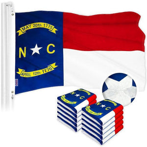 North Carolina State Flag 3x5 Ft 10Pack Embroidered Polyester By G128
