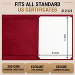 Load image into Gallery viewer, 10 Pack Premium Burgundy Certificate Holders 8.5 x 11 inch Heavyweight 300gsm Cardstock Diploma Holder &amp; Certificate Folder Award Certificate Folders for Graduation with Gold Foil Diploma Cover
