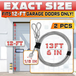 Load image into Gallery viewer, Garage Door Cables for 12 ft Door 13 ft 6 inch Long Heavy Duty 304 Steel Galvanized Cables Pack of 2 Corrosion Resistant Rust Proof Wire Durable Smooth Operation Easy Installation Reliable