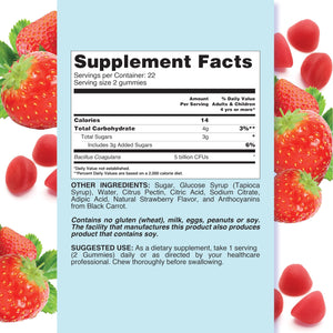 Probiotic Gummies for Women and Men 5 Billion CFUS Gummy Vitamin for Digestive