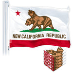 Load image into Gallery viewer, California CA Double Headed Bear Flag 3x5 Ft 5Pack 150D Printed Polyester